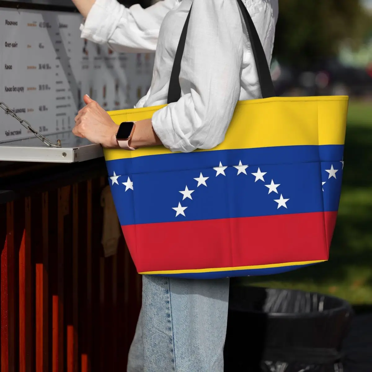 

Флаг Венесуэльских, Карибского моря в Южной Америке. Пляжная большая сумка. Спортивная сумка для тренажерного зала. Йога. Большая сумка. Женская дорожная сумка. Сумка для фитнеса.