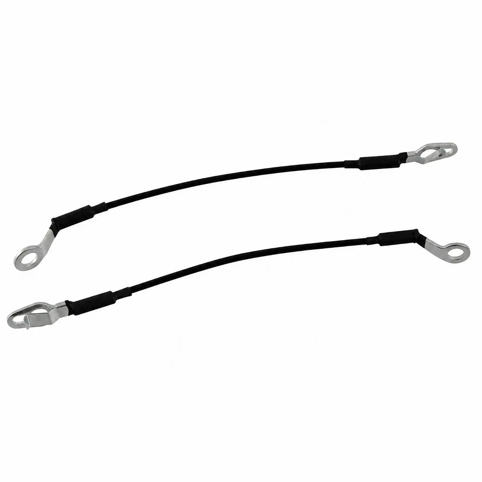 2 Pieces Steel Tailgate Support Cable Aftermarket Match Tailgate Cable with Eyelet and Hook 410 Mm Length Automotive Hardware