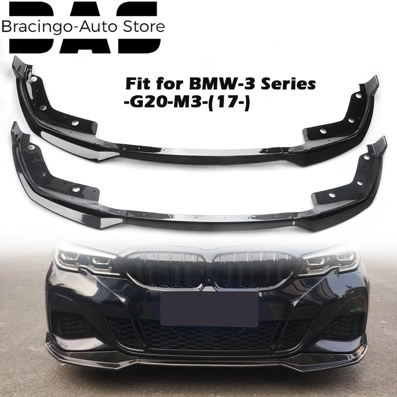 

Bracingo Fit For BMW 3Series G20 2019 2020 M3 Front Bumper Lip Kit Deflector Splitter Guide Plate Spoiler Car External Parts