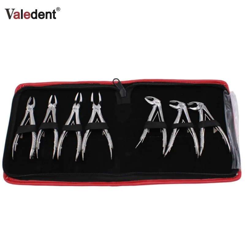 7Pcs/10Pcs Dental Extracting Plier Forceps Kit Surgical Teeth Extraction Forcep Teeth Root Extracting Pliers Dentistry Tool