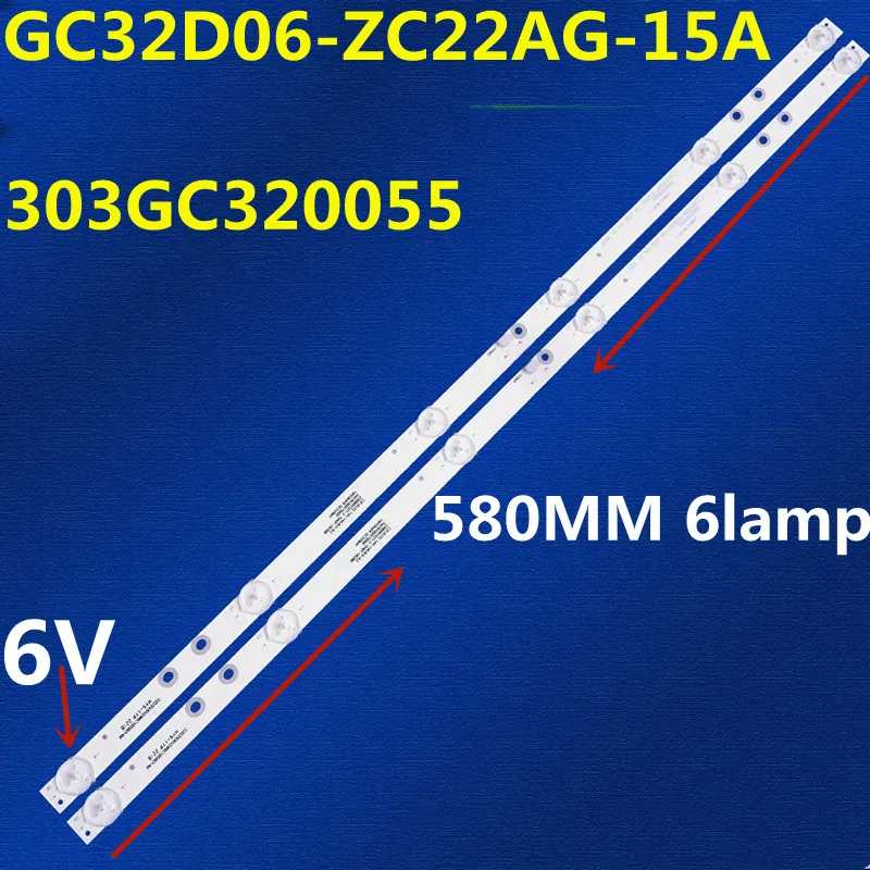 10 Stuks Led Backlight Strip 6 Lampen Voor Un32m4500bf GC32D06-ZC22AG-15A 20 303gc320055