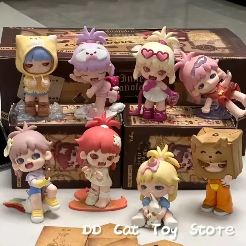 Echte Yobu Inner Monoloog Eerste Ervaring Serie Blind Box 1e en 2e generatie Kawaii Action Figure Surprise Box Toy