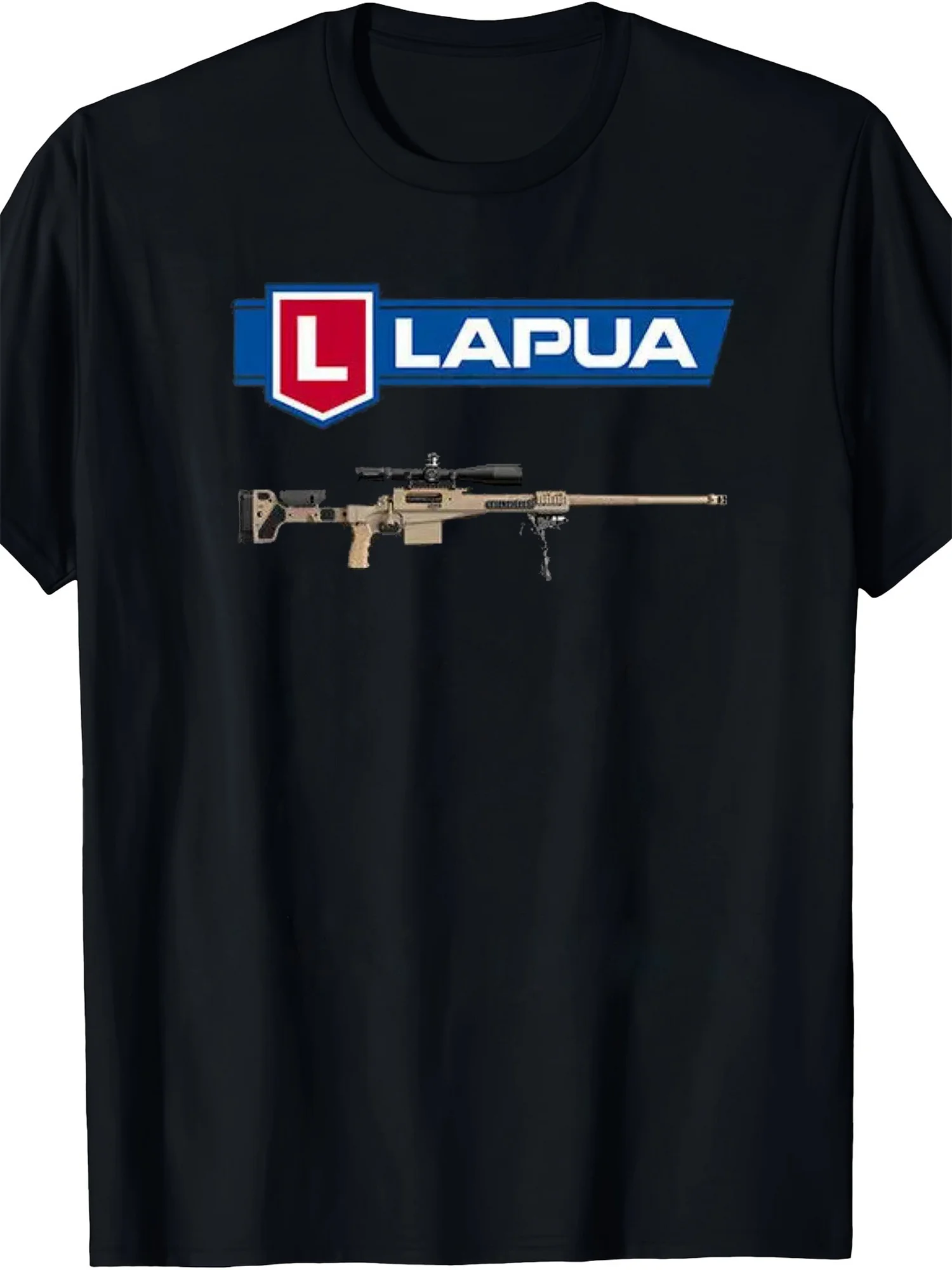 338 Lapua Magnum Sniper Rifle Graphic T-Shirt 100% Cotton O-Neck Short Sleeve Summer Casual Mens T-shirt Streetwear