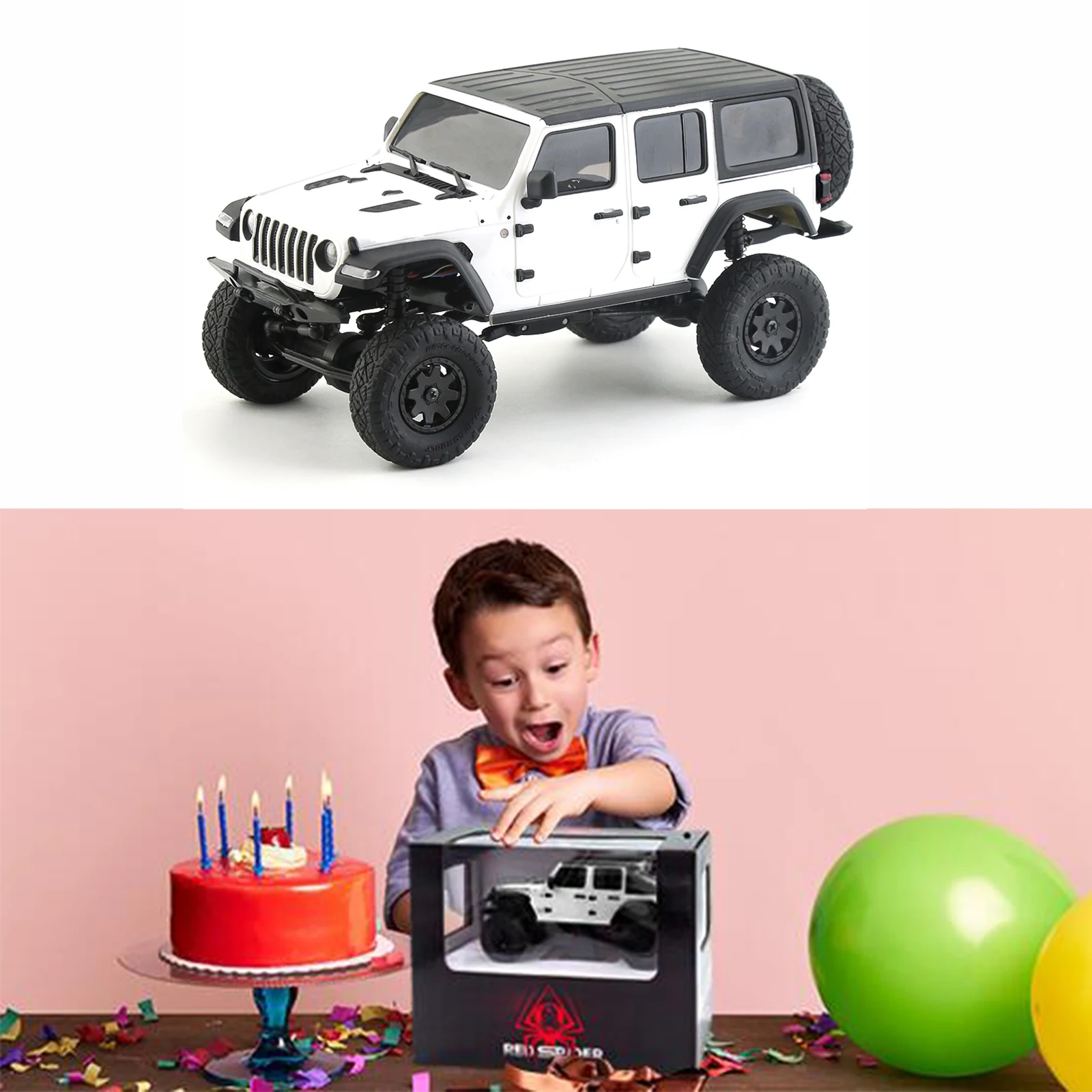 RC Climbing Car Mini-z Racing-24 4x4 Brushed Motor 1/24 2.4GHz 4WD RTR Off-Road Car 6.5km/h Toy Control 30m for Kids Toy Gift