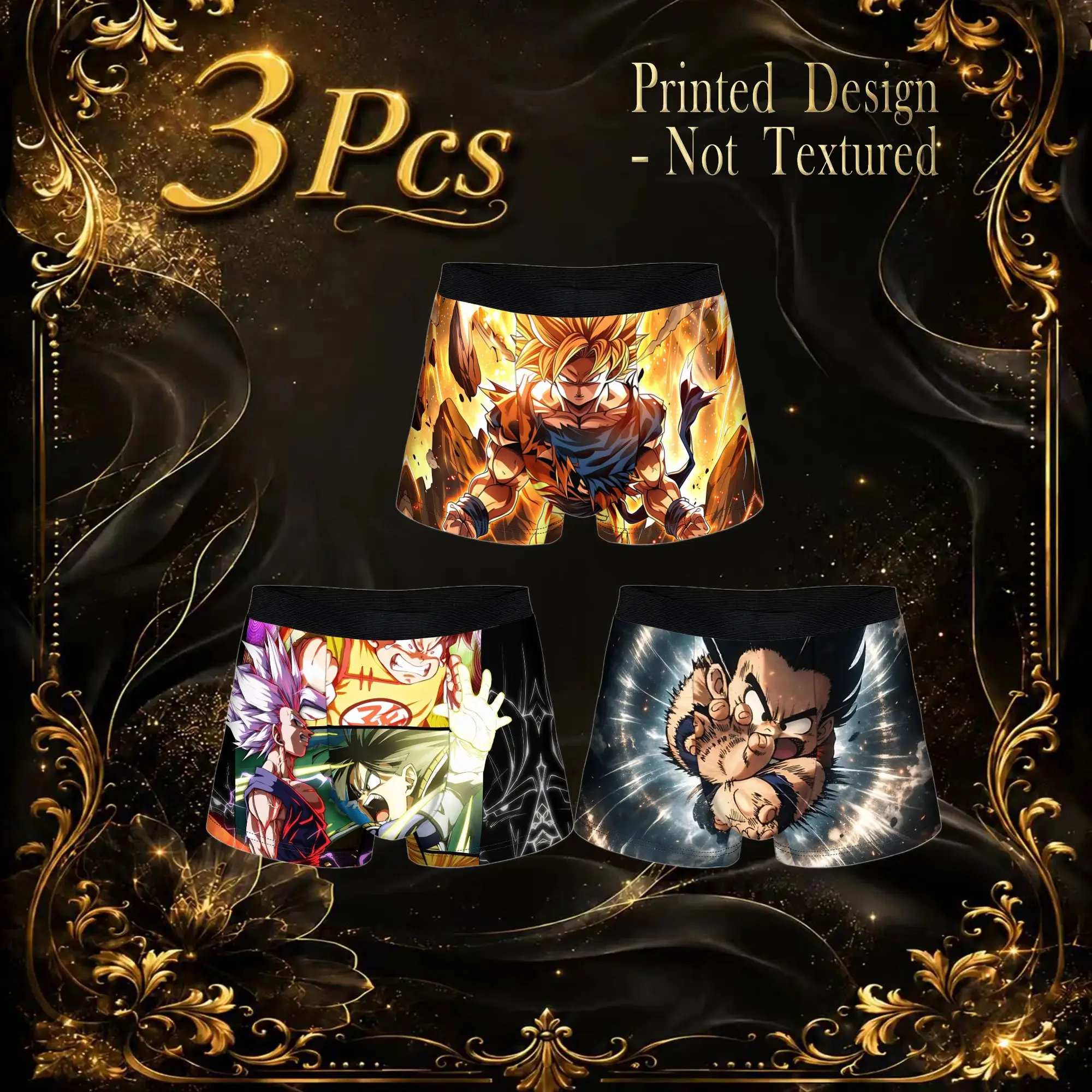 3Pcs funko boxers Dragon Ball Goku Underpants Homme Panties Male Underwear Comfortable Shorts Boxer Briefs