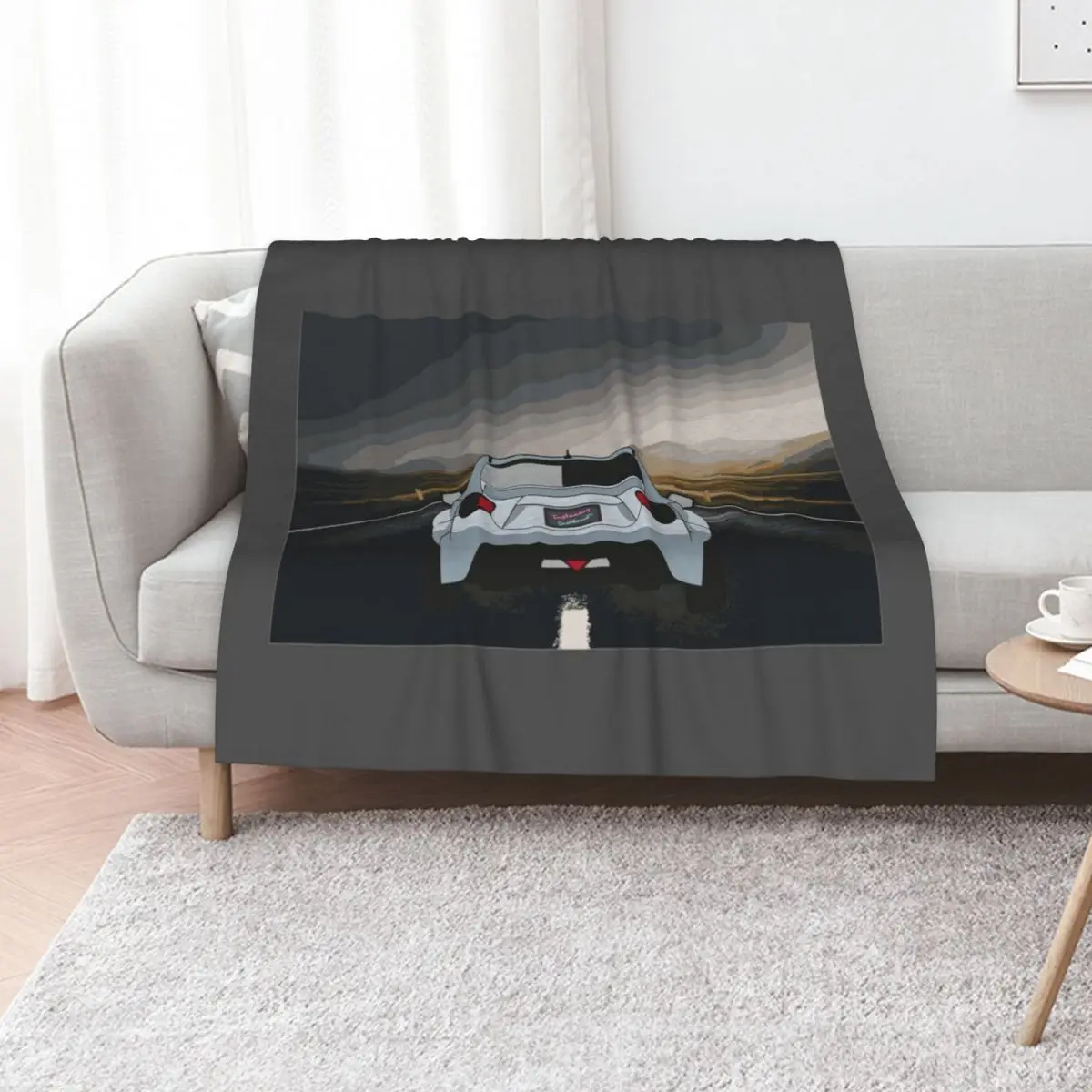 Widebody 86 Night Drive Throw Blanket Quilt Camping Bed Plaid on the sofa Single Hair Blankets
