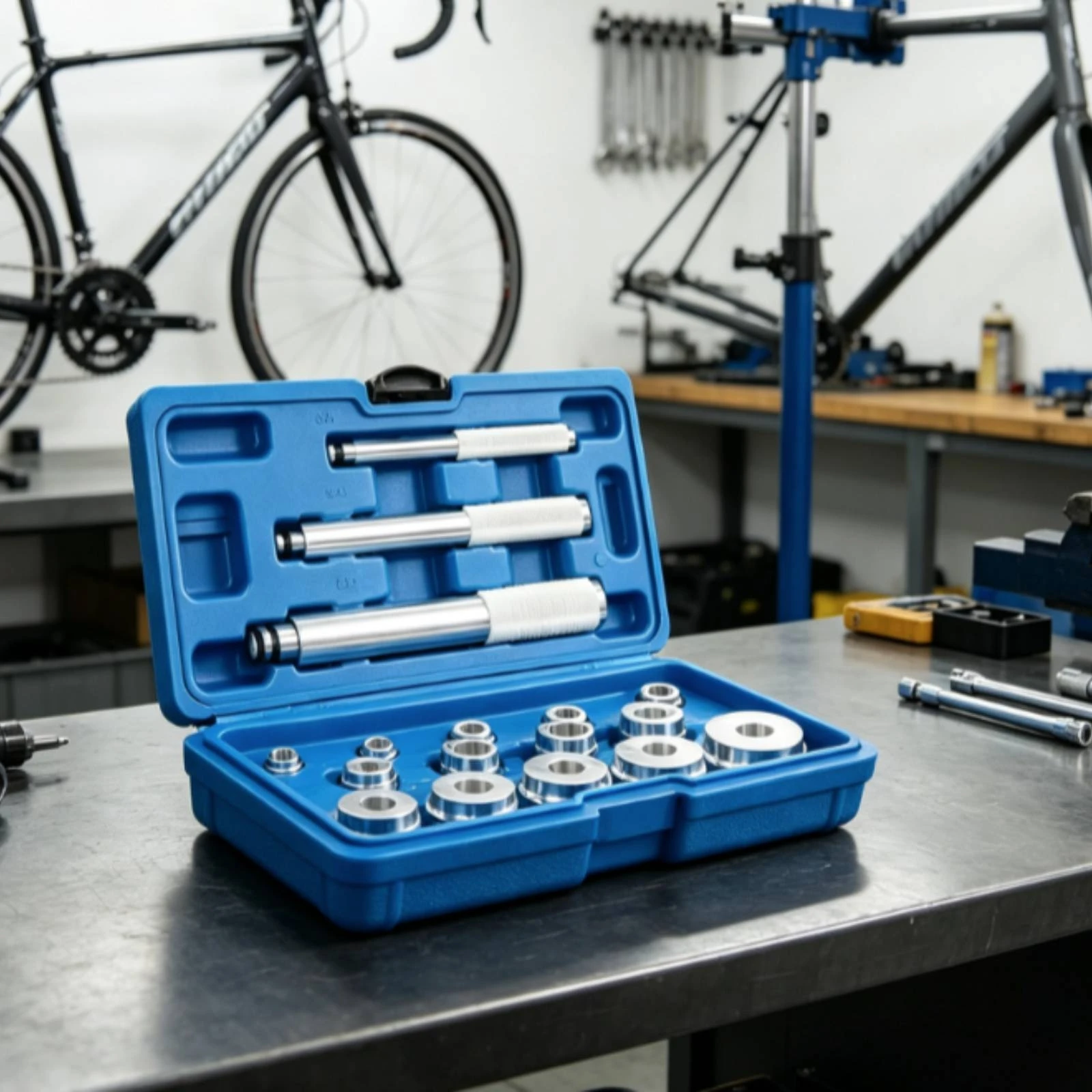 Wheel Bearing Tool Kit Aluminum Bearing Installation Tool with Case Hand Tools Portable Compact for Mechanics, Automotive Repair - view 6