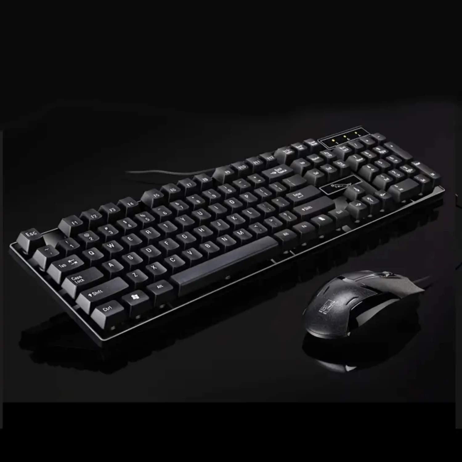 Efficient and Ultimate Non-luminous Universal USB Wired Keyboard and Mouse Set for Maximum Productivity and Comfort at Your Ulti