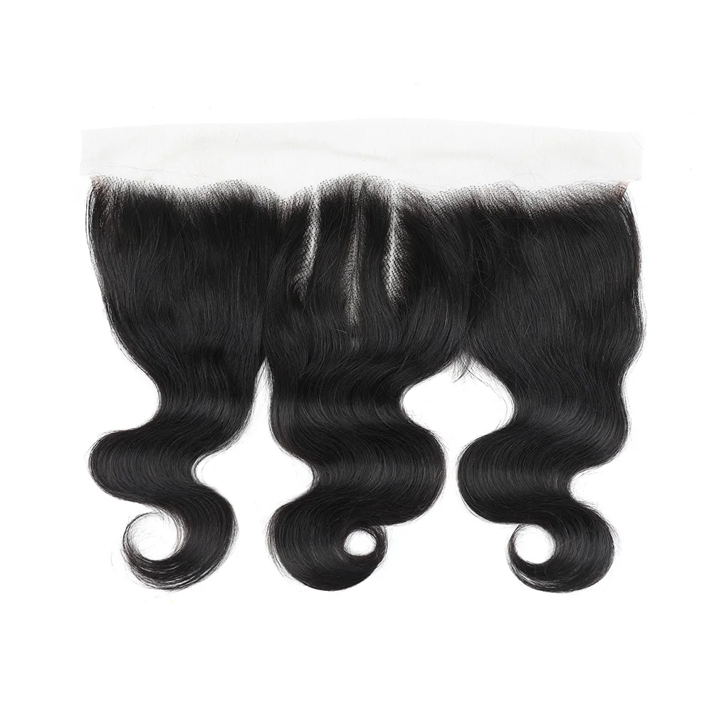 Body Wave 13x4 Lace Frontal Human Hair Brazilian HD Lace Frontal Only Transparent Lace Closures Pre Plucked Body Hair Closure