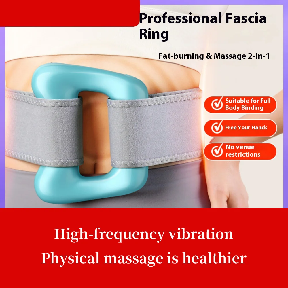 

New Hot Compress Electric Fascia Ring Muscle Relaxation Usb Charging Waist Massager with Belt Fascia Massager Fat Rejection