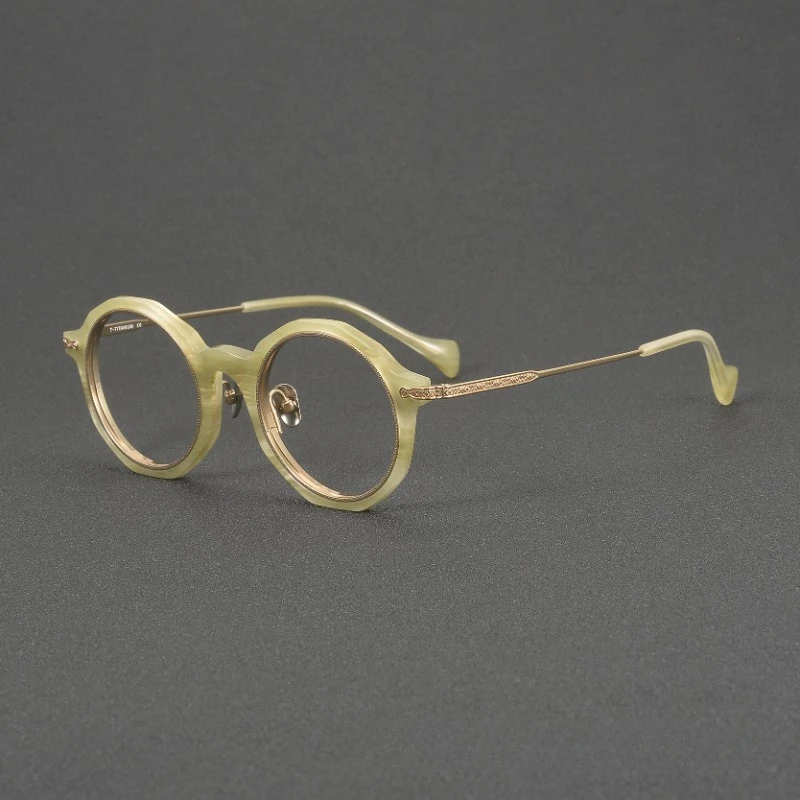

New Japanese Handmade Men Acetate Titanium Myopia Glasses OTW6026 Prescription Myopia Round Women for Reading Eyeglasses Frames