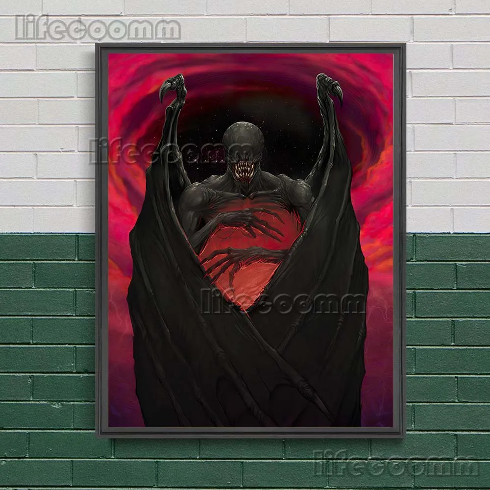 The Vampire Devil In The Dark Vintage Wall Art Canvas Painting Ugly Mutant Bat Monster Art Poster And Print Home Decor Unframed