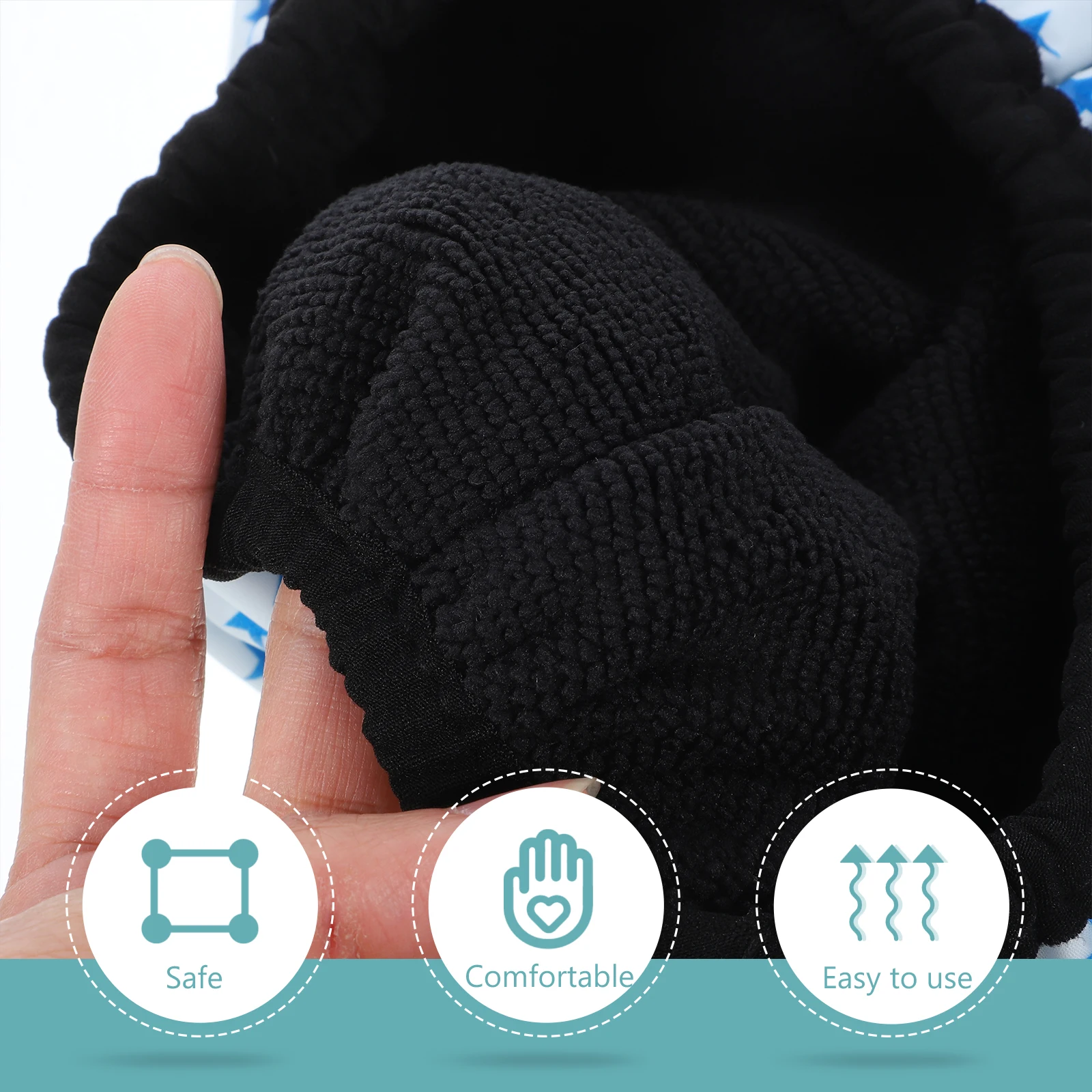 

Reusable Bath Cap 3-in-1 Triple Layer Shower Hat for Women Quick Drying Microfiber Long Hair Protection Shower Cap for Women