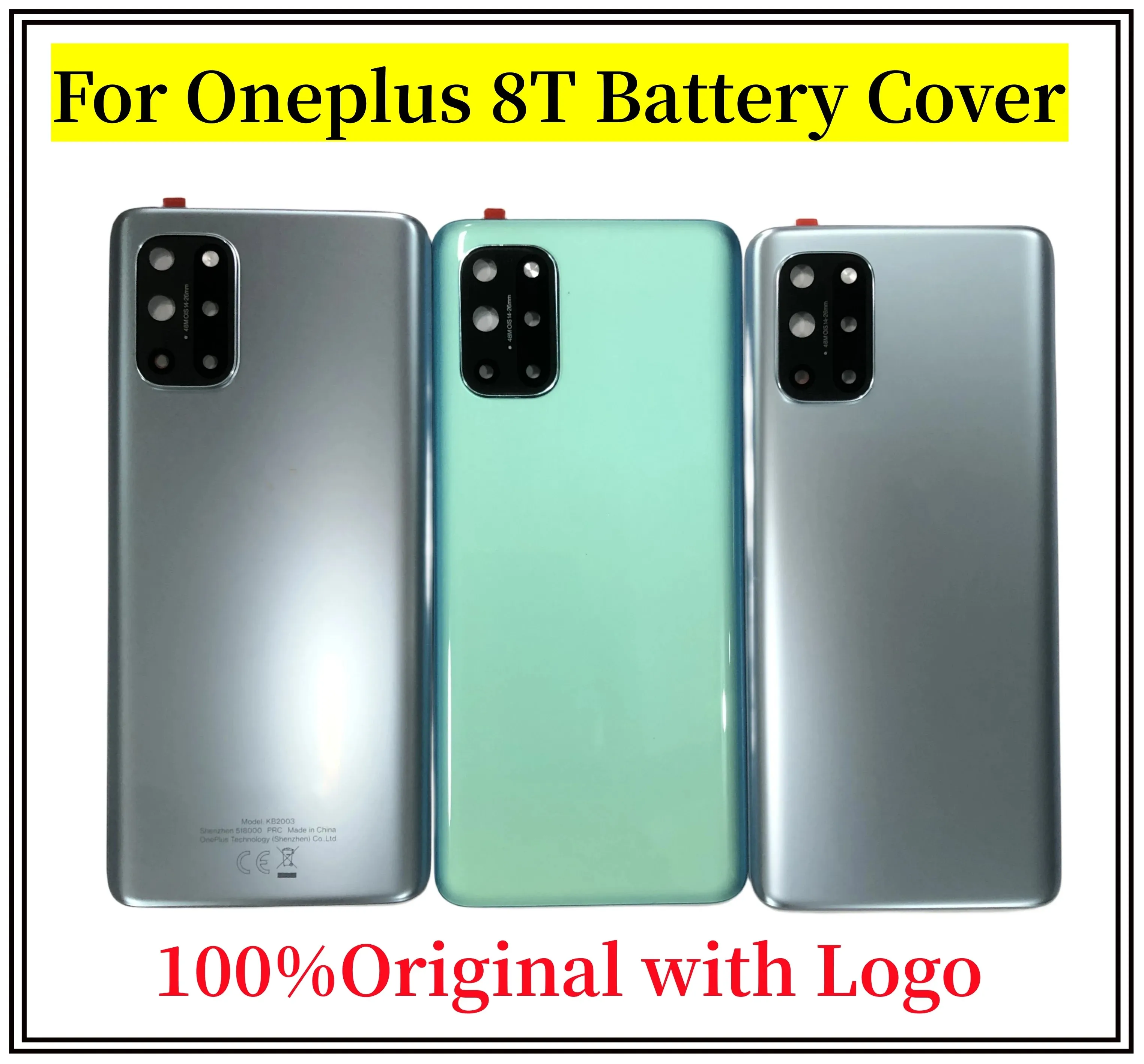 

For OnePlus 8T+ 5G Battery Back Cover Glass Rear Door Housing Panel Case Replacement For One Plus 1+ 8T 8 T Camera Lens