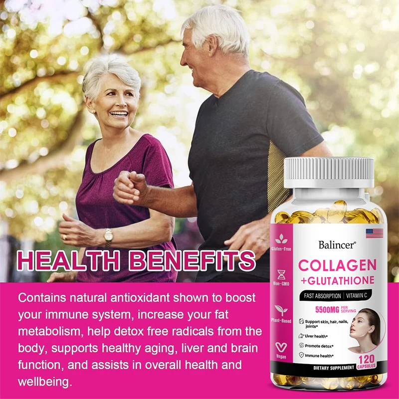 Collagen Vitamin Capsules for Hair, Skin and Nails, Premium Collagen Supplement