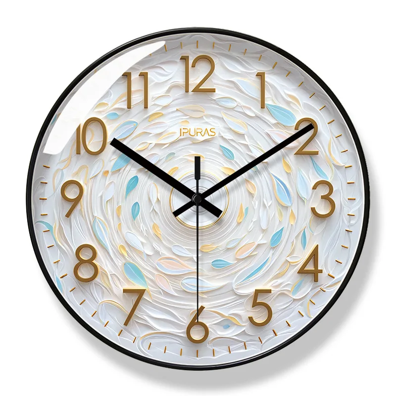 

A simple and fashionable silent wall clock for the living room, a creative circular quartz clock for scanning seconds