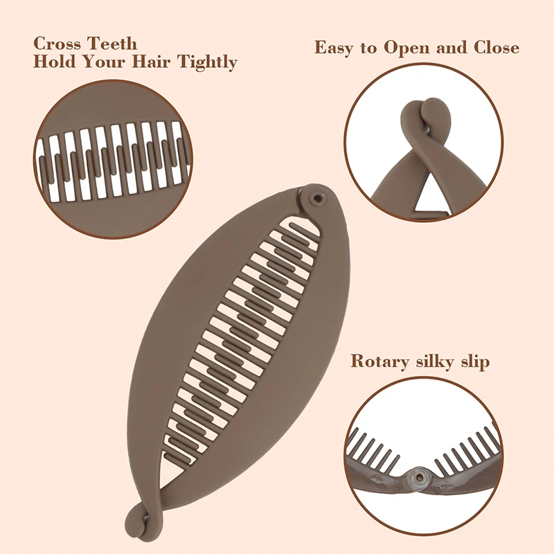 Banana Hair Clip Barley Twist Comb Clamp Grip Slide Fish Banana Hair Claw Clips Hairpins 15CM Women Girls Hair Styling Accessory