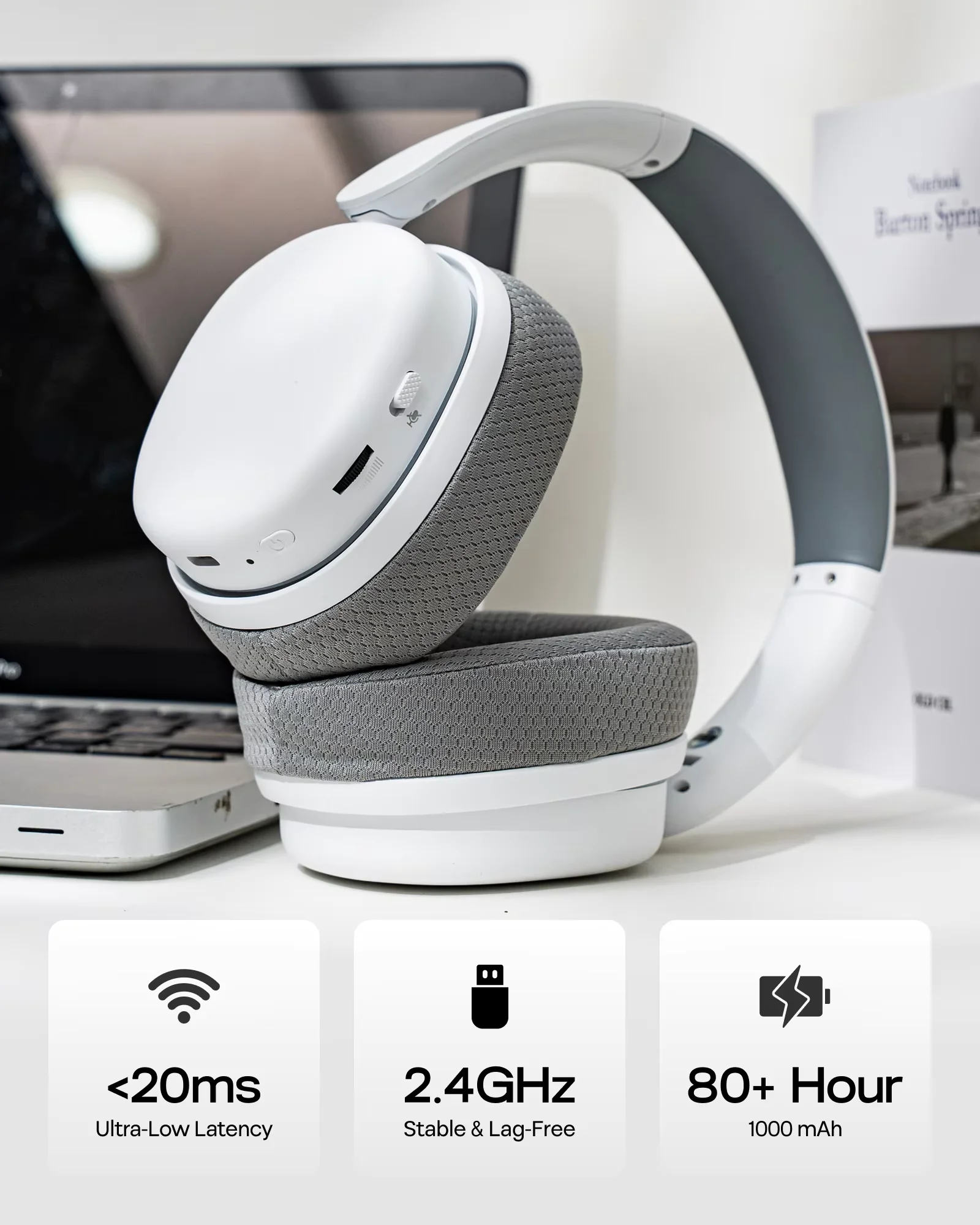 AULA G7 Pro Wired/Bluetooth/2.4GHz Wireless Gaming Headphone 7.1 Surround Sound with Noise Canceling Mic
