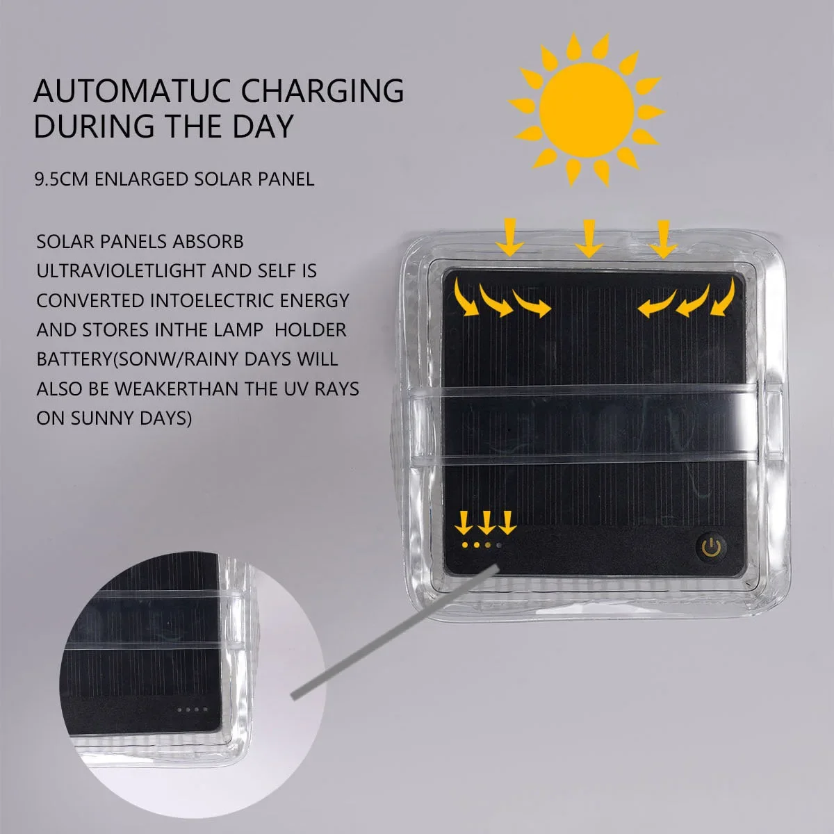 Creative and Personalized Solar Camping Triangle Folding Tent Light Camping Light with Flashing Waterproof Light