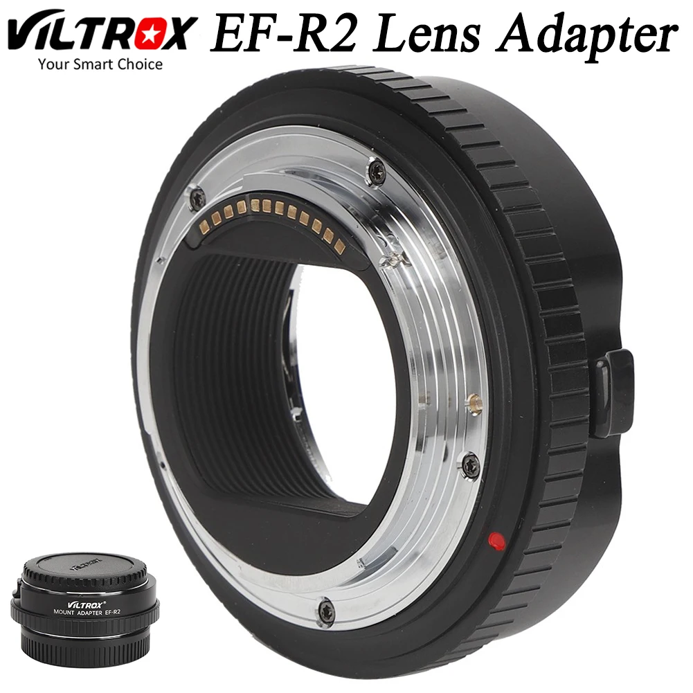 

VILTROX EF-R2 Lens Adapter Auto Focus Aluminium Mount Ring for Canon EF/EF-S Lens to Canon EOS R Mount Camera Lens Macro Ring