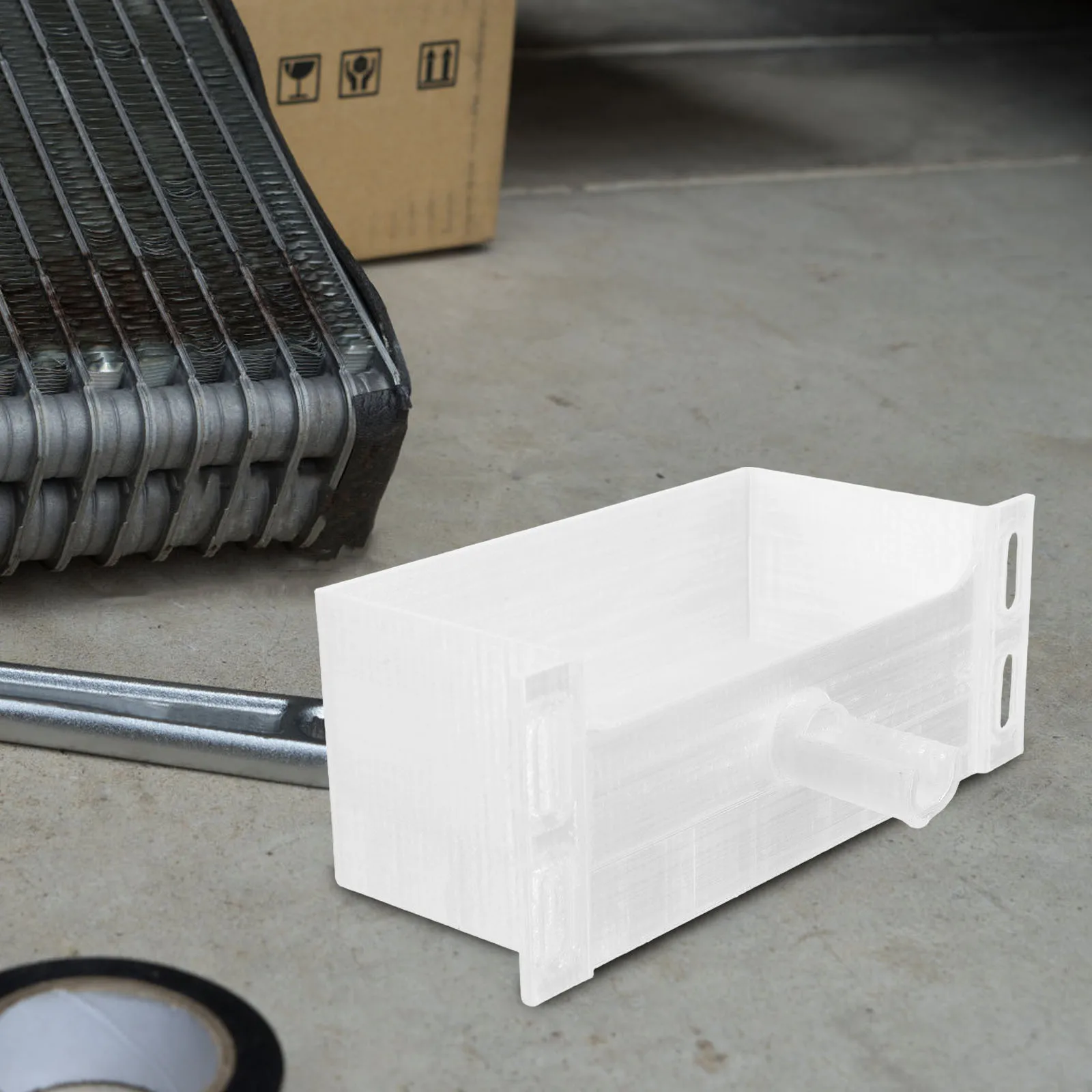 

Condensate Drip Pan 5.3x2.2x2inch Air Conditioner Outdoor Unit Drain Tray Water Retaining Plate No Dripping Easy Install