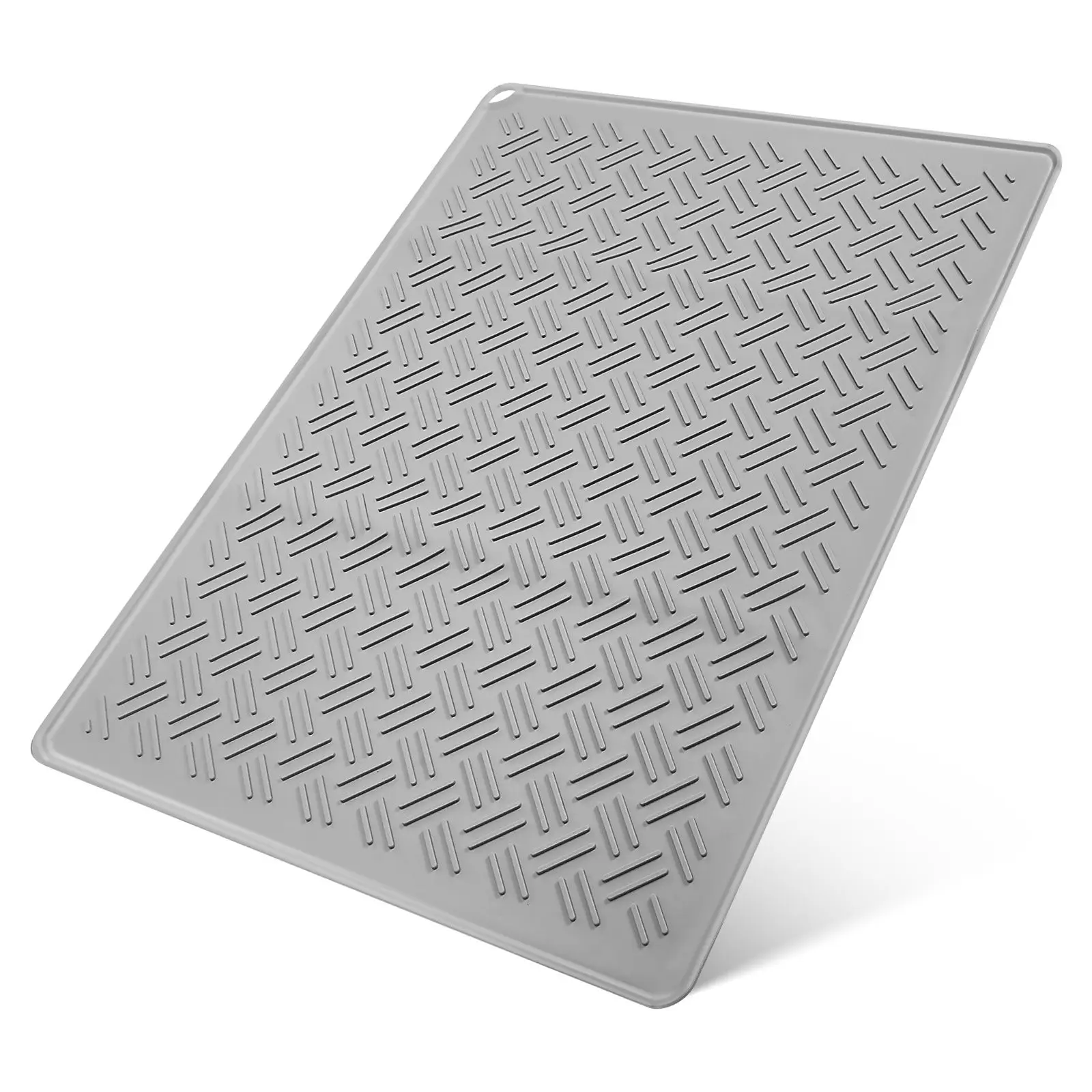 Large Silicone Dish Drying Mat Kitchen Sink Draining Mat Nonslip Heat Resistant Dish Drainer Counter Trivet Fast Drain