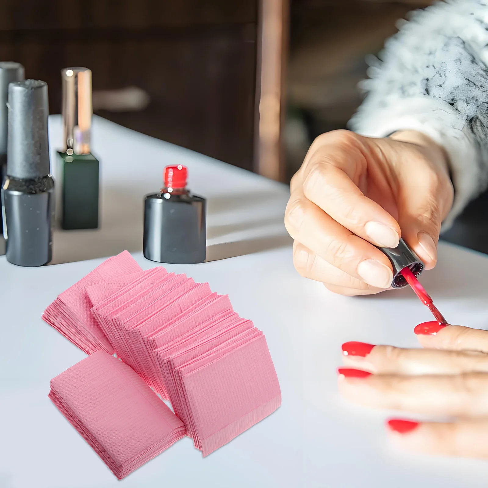 125 stuks wegwerp nageltafelmatten waterdicht oliebestendig niet-manicure bureaulakens salonbenodigdheden nagelbenodigdheden