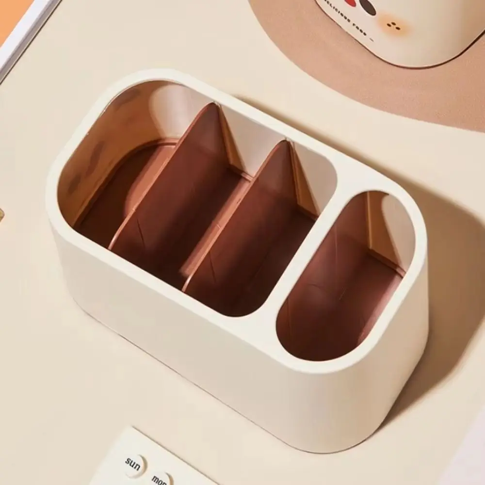 Cartoon Cute Pen Holder Multi-function High Quality Stationery Storage Box Plastic Large Capacity Desktop Organizer Dormitory