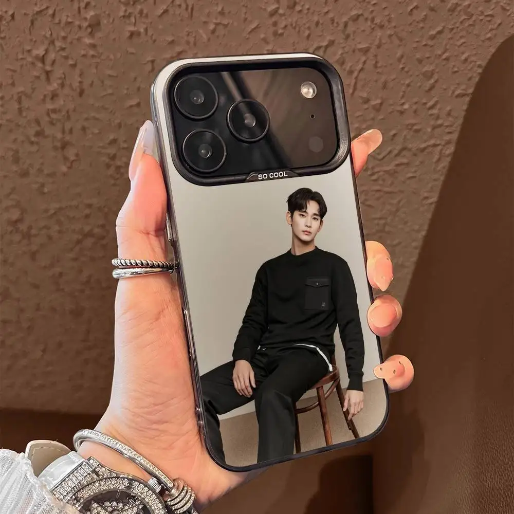 Etui na telefon iPhone 13,16,15,14,17,12,11,Pro,Max,Plus,E,Air,Mini Kim S-Soo-hyun Aktor Czarne Etui Tpu