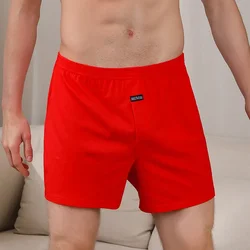 Men Casual Wide Leg Cotton Boxer Shorts Briefs, Available in Different Colors (Red, White, Green, Dark green, Blue)