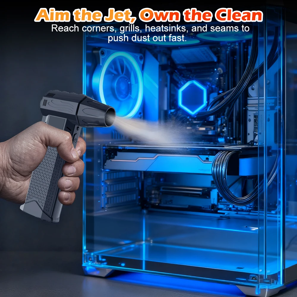 車、RV、トラック、トレーラー用電動エアダスター、クリーニングジェットブロワーツール、車用ターボファン、雪吹き、ポータブルブラシレス強力ファン