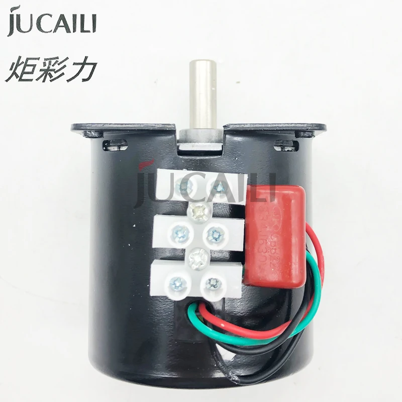 

Jucaili XD60KTYZ-BC-S1 двигатель системы приема роликовый двигатель 220 В для широкоформатного принтера двигатель катушки бумаги с валом 8 мм