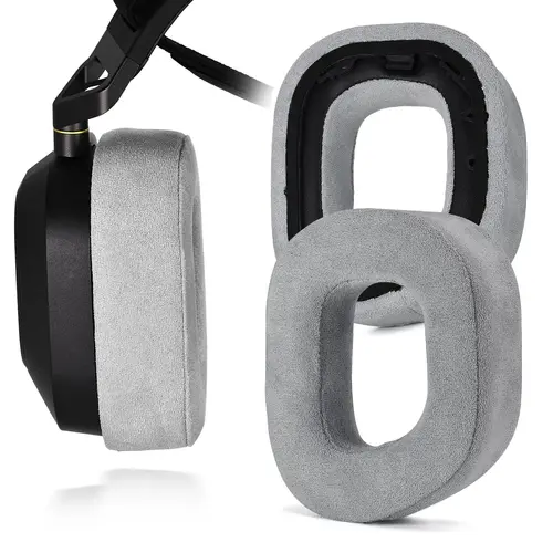Imagen 1 del producto Almohadillas para los oídos HS80 RGB más gruesas, almohadillas de repuesto para los oídos, compatibles con auriculares inalámbricos Corsair HS80 RGB