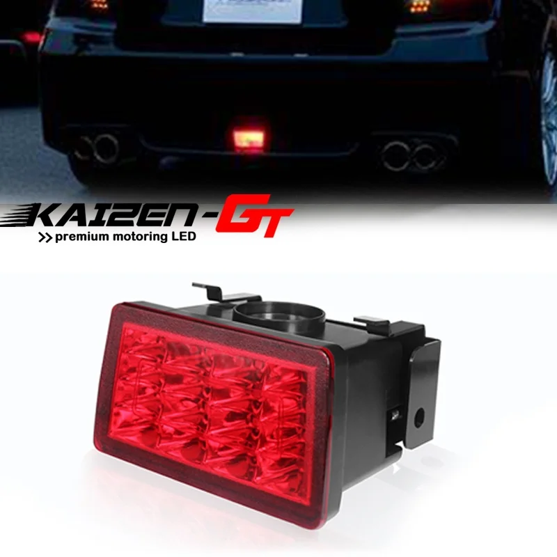 

F1-Style All-In-One Strobe Flash Red LED Rear Center Tail/Brake Light Rear Fog Light Kit For Subaru WRX/STi Impreza XV Crosstrek