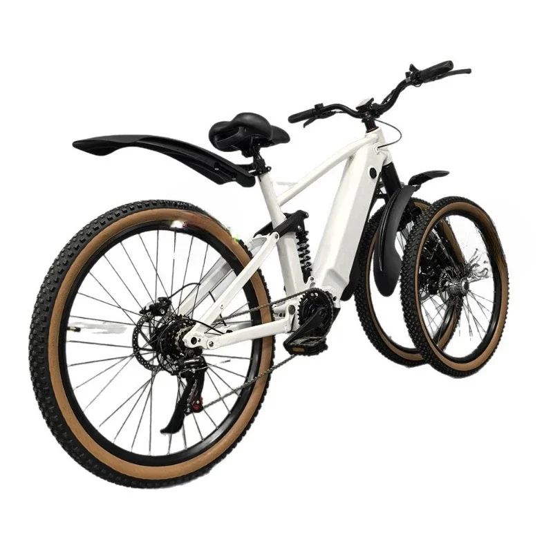29-Inch mountain electric vehicle inverted three-wheel central motor moped