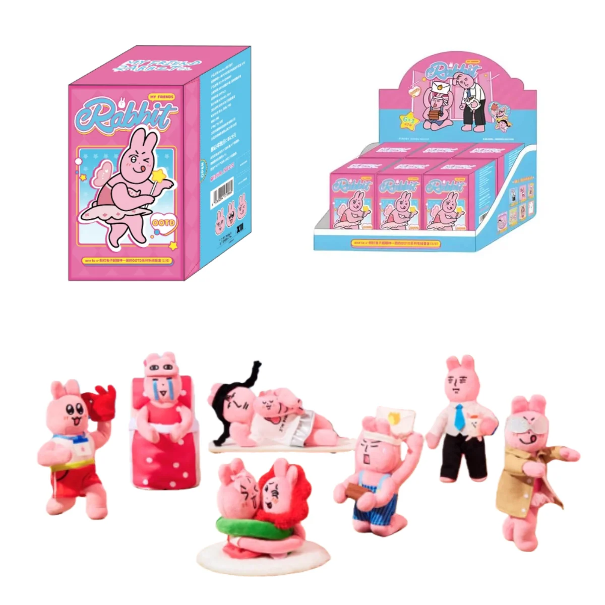 

Розовый кролик OOTD серии, плюшевая слепая коробка, милая игровая кукла, экшн-фигурки, подарок Tide Play, креативный декор, подарки, загадочный подарок