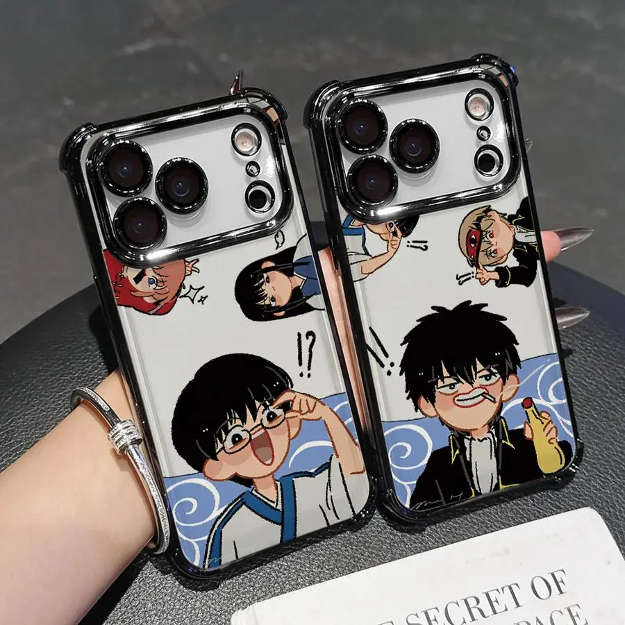 جين تاما مضحك أنيمي جراب هاتف آيفون 16 15 14 زائد 17 الهواء 16e 13 12 11 برو ماكس غطاء ناعم #1
