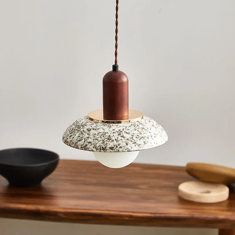 French Medieval Small Chandelier For Dinning Room Home Decor Southeast Asian Creative Retro Ceramic Pendnat Lamp  E27 Led Bulb