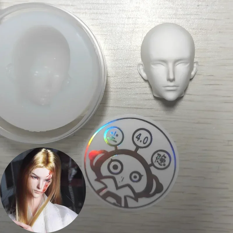 Ultra Light Clay Doll Correct Proportion Man Face Silicone Mold DIY Polymer Clay Animation Character Face Contours Making Tool