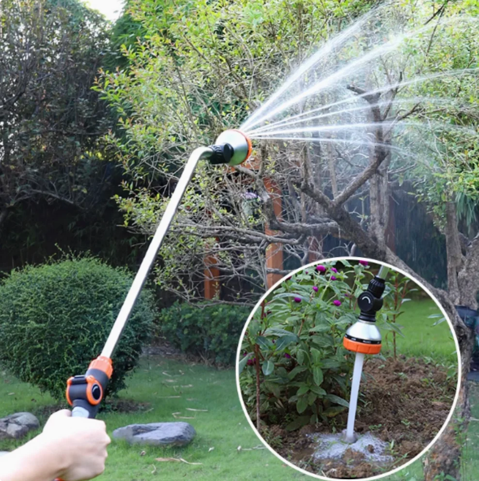 Multi functional long handle car wash irrigation spray water gun showerhead for household watering water gun