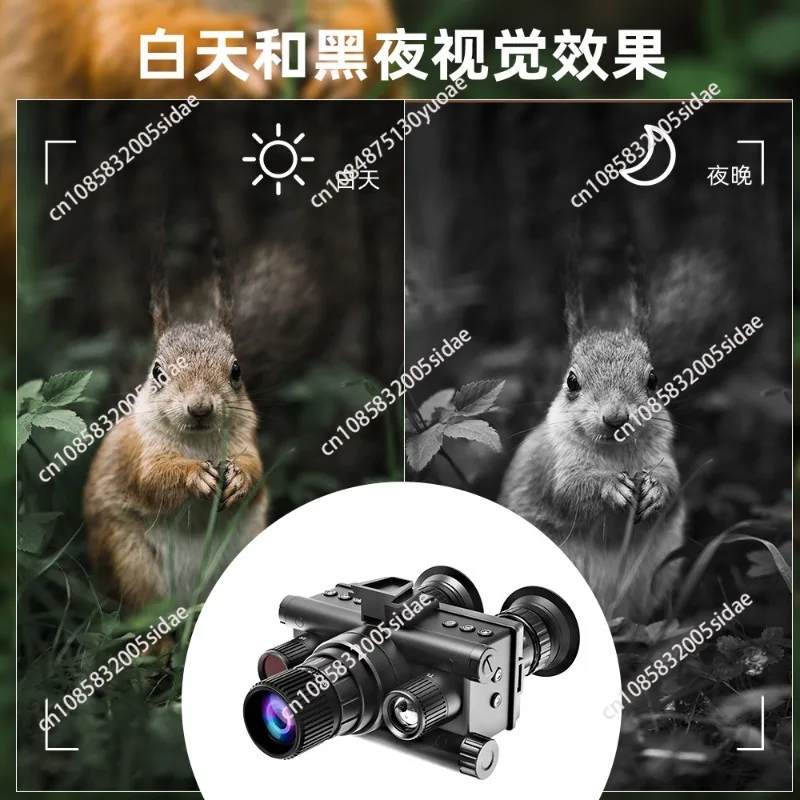 Helmet Mountable 4K Night Vision Goggles 8X Zoom HD Infrared Binoculars Manual Focus for Hunting Camping Outdoor Surveillance