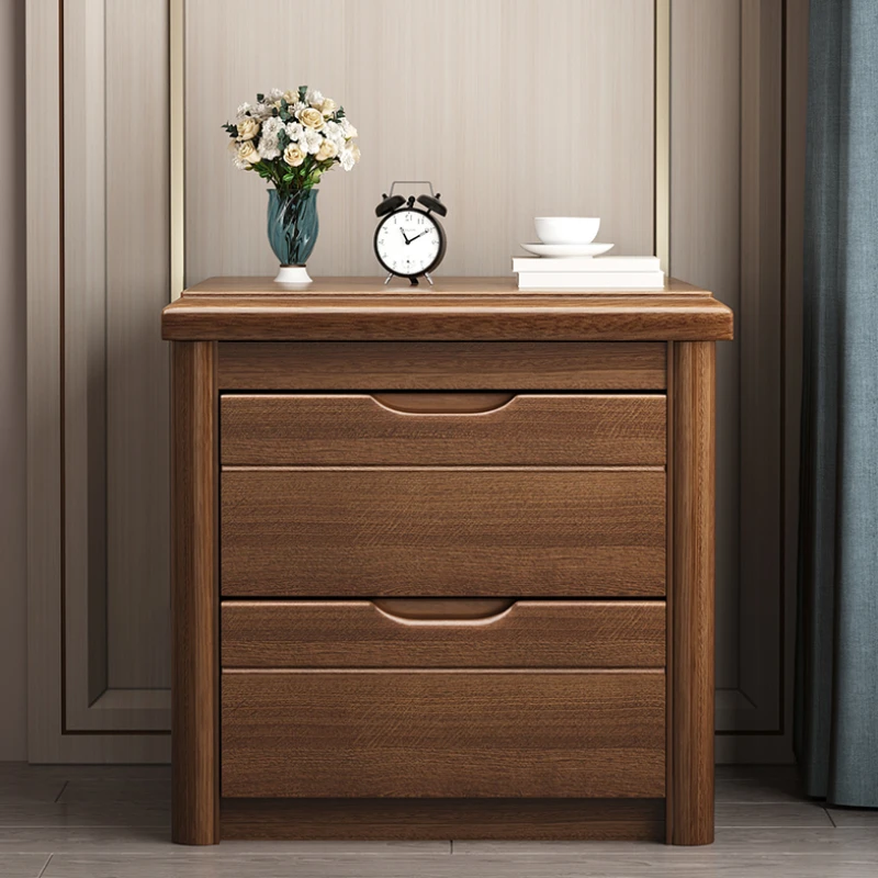 Solid Wood modern Nightstands Storage Minimalist aesthetic Mobile Nightstands Mesa Lateral Mesa De Cabeceira Bedroom Furniture