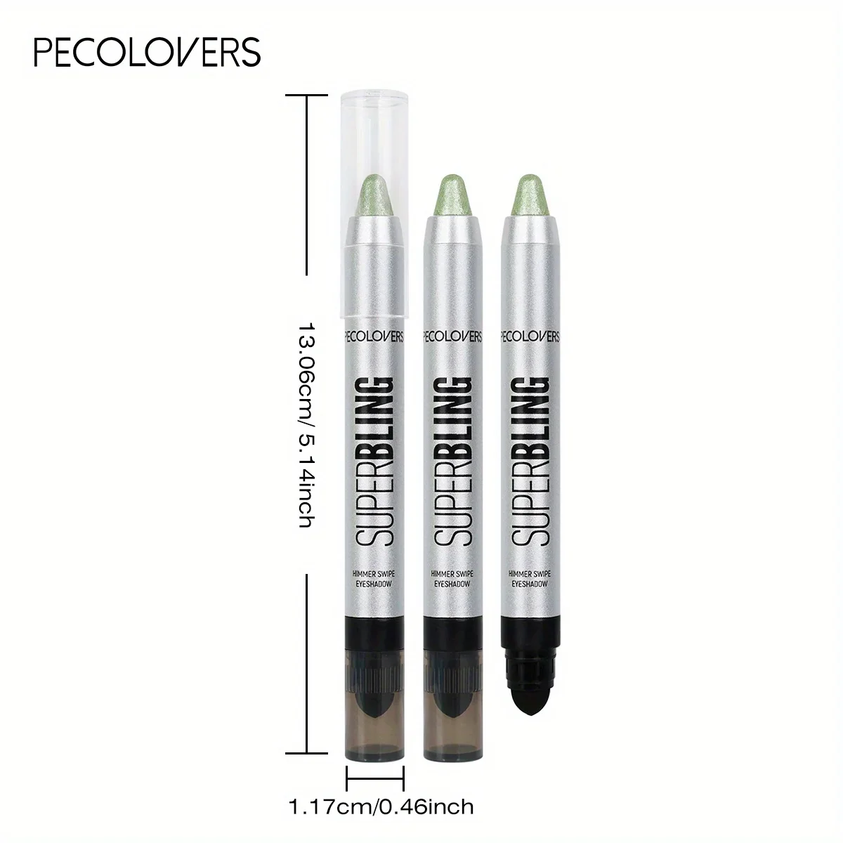 Pearlescent Long-Lasting Eye Shadow Stick Shimmer Pigment สีฟ้าสีม่วงอายแชโดว์สีสันสดใสดินสอแต่งหน้า