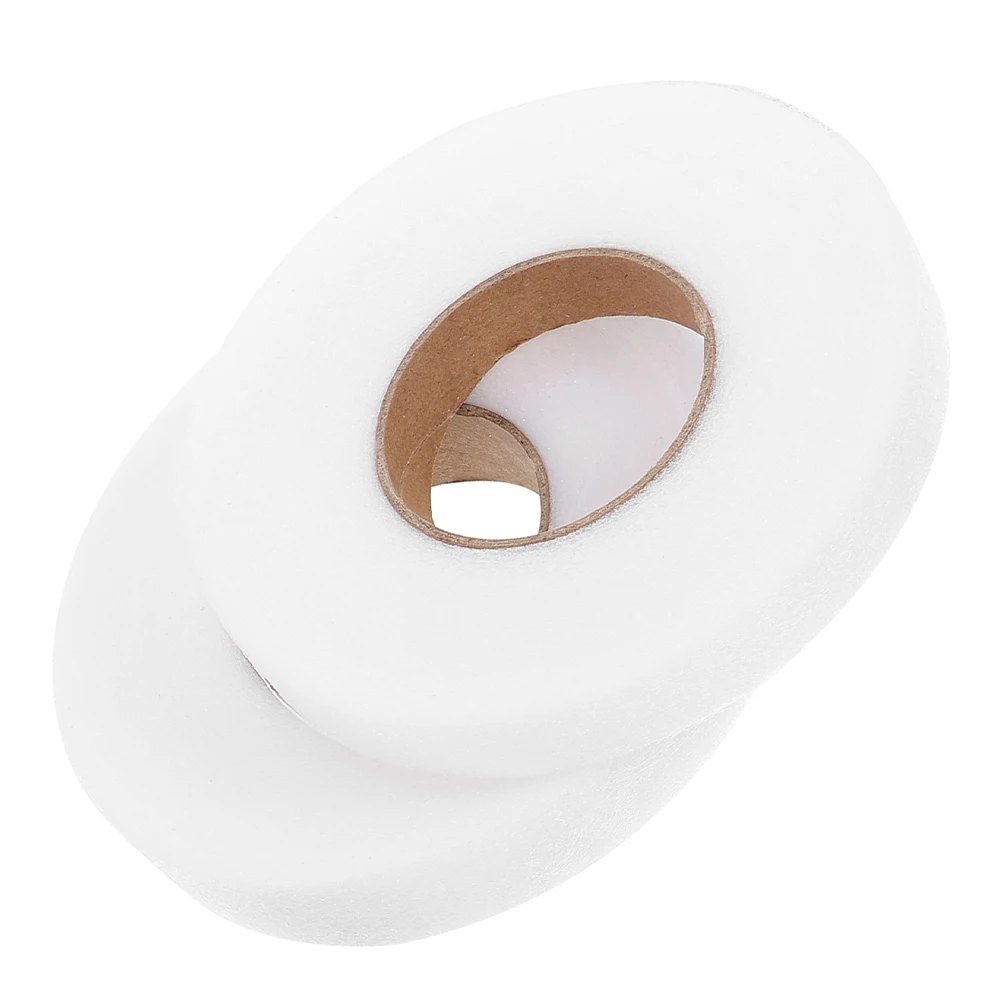 

2 Rolls 2cm White Double-sided Adhesive Lining Hem Tape for Pants Ironing Clothes Fusible Interlining Curtain Seam