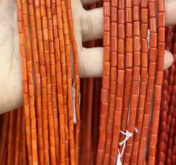 Irregular Cylindrical Branch Red Sea BambooCoral Beads Charms for Jewelry Making Diy Tribal Necklace Earrings Accessories Gifts