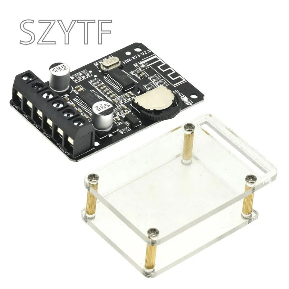 10W / 15W / 20W Stereo Bluetooth-compatible Power Amplifier Board 12V/24V High Power Digital Amplifier Module XY-P15W