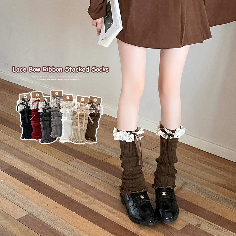 mulheres-quentes-empilhados-meias-de-inverno-rendas-plissado-arco-meias-de-malha-lolita-doce-menina-meias-moda-solida-feminina-meias-termicas-mangas