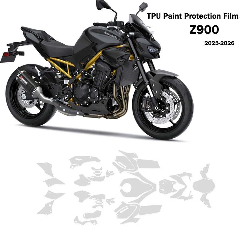 Fits Z900 Z900 Z900 PPF 2025-2026 For Kawasaki Z900 TPU Motorcycle Paint Protection Film Body Anti-Scratch Protective Kit  ﻿