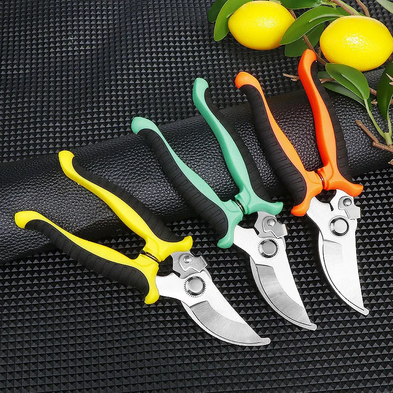 Stainless Steel Pruning Shears Heavy Duty Garden Scissors for Branches Plant Trimming Sharp Blade Gardening Tools
