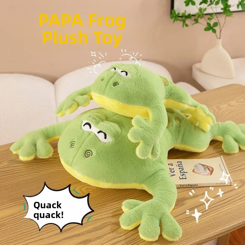 

Забавная большая плюшевая игрушка-лягушка, подушка для сна, мягкая игрушка-кукла, подарок на день рождения для женщин, милая мягкая набивная игрушка, коллекционная игрушка